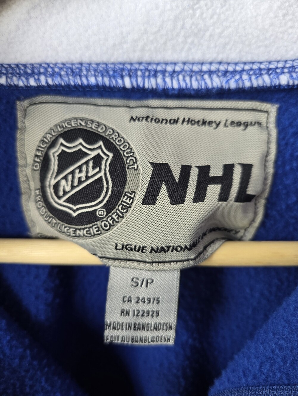 Vintage NHL Hockey Toronto Maple Leafs 1/4 Zip Fleece Sweater Medium - Picture 5 of 12